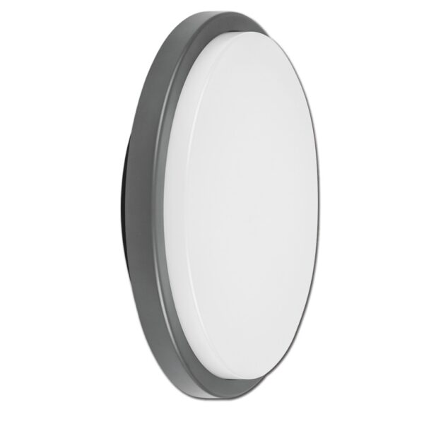 Στεγανή Επιτοίχια Πλαφονιέρα Εξωτερικού Χώρου με Ενσωματωμένο LED σε Γκρι Χρώμα  ACA – SLIM5201