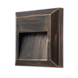 Επιτοίχιο Φωτιστικό LED για Σκαλοπάτια 1.2W ACA σε Απόχρωση Σκουριάς Τετράγωνο Αδιάβροχο IP65 Θερμό 3000K – SLIM52NR