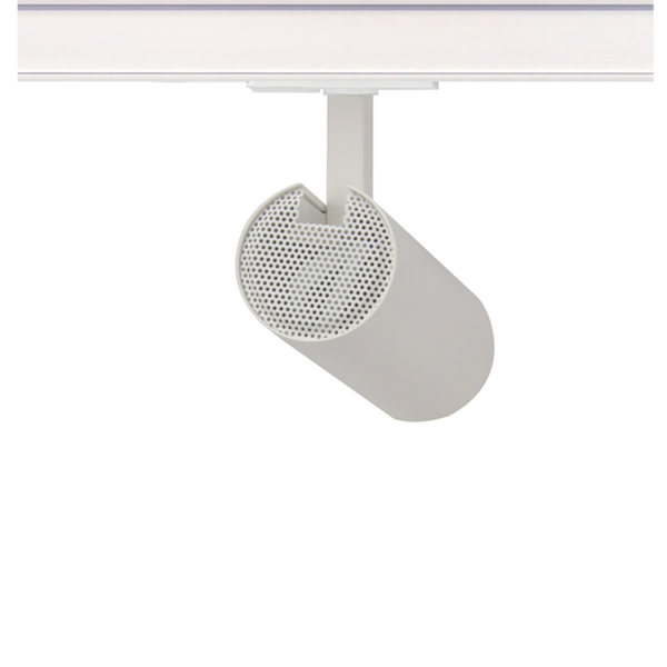 SAND WHITE LED TRACK LUMINAIRE 10W 3000K 1-PHASE 36° 1000LM 230V AC Ra80 Φ55*153MM 5YRS ACA – SOLINE1030W2