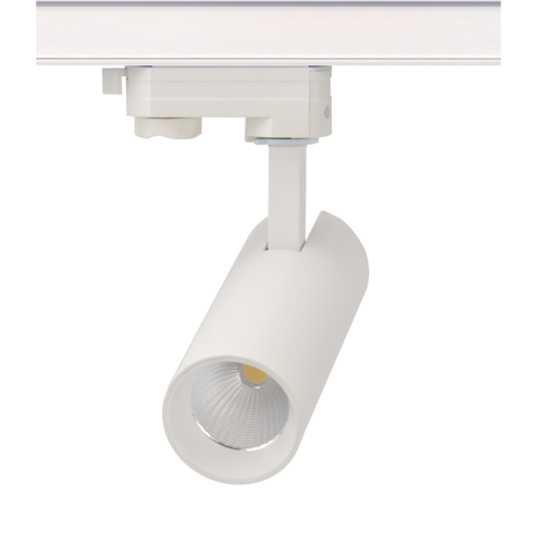 SAND WHITE LED TRACK LUMINAIRE 10W 3000K 3-PHASE 36° 1000LM 230V AC Ra80 Φ55*153MM 5YRS ACA – SOLINE1030W4
