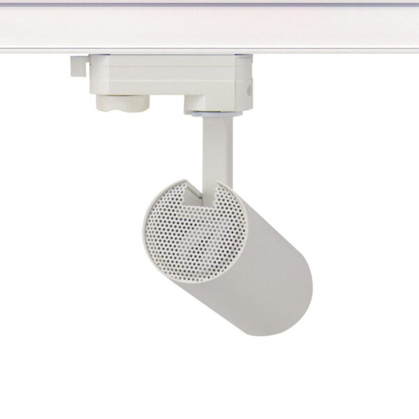 SAND WHITE LED TRACK LUMINAIRE 10W 3000K 3-PHASE 36° 1000LM 230V AC Ra80 Φ55*153MM 5YRS ACA – SOLINE1030W4