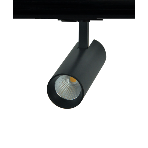 SAND BLACK LED TRACK LUMINAIRE 10W 4000K 1-PHASE 36° 1050LM 230V AC Ra80 Φ55*153MM 5YRS ACA – SOLINE1040B2