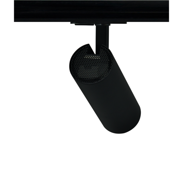 SAND BLACK LED TRACK LUMINAIRE 10W 4000K 1-PHASE 36° 1050LM 230V AC Ra80 Φ55*153MM 5YRS ACA – SOLINE1040B2