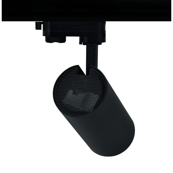 SAND BLACK LED TRACK LUMINAIRE 27W 3000K 3-PHASE 36° 3120LM 230V AC Ra80 Φ74*170MM 5YRS ACA – SOLINE2730B4
