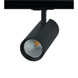 SAND BLACK LED TRACK LUMINAIRE 10W 3000K 1-PHASE 36° 1000LM 230V AC Ra80 Φ55*153MM 5YRS ACA – SOLINE1030B2