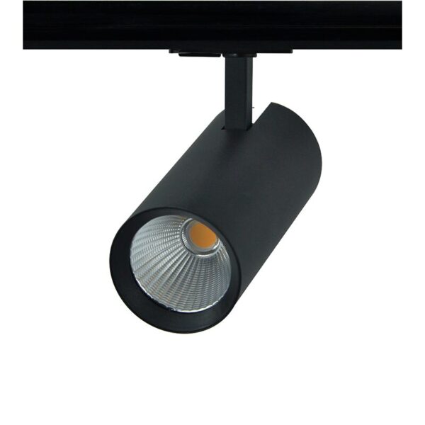 SAND BLACK LED TRACK LUMINAIRE 10W 3000K 1-PHASE 36° 1000LM 230V AC Ra80 Φ55*153MM 5YRS ACA – SOLINE1030B2