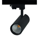 SAND BLACK LED TRACK LUMINAIRE 27W 4000K 3-PHASE 36° 3150LM 230V AC Ra80 Φ74*170MM 5YRS ACA – SOLINE2740B4