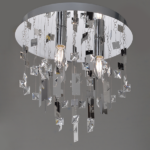 ACA DECOR   – Φωτιστικό Οροφής 3ΧΕ14 Χρώμιο Μέταλλο Φ35ΧΗ32,5cmM