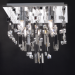 ACA DECOR  – Φωτιστικό Οροφής 4ΧΕ14 Χρώμιο Μέταλλο 40Χ40ΧΗ32cm