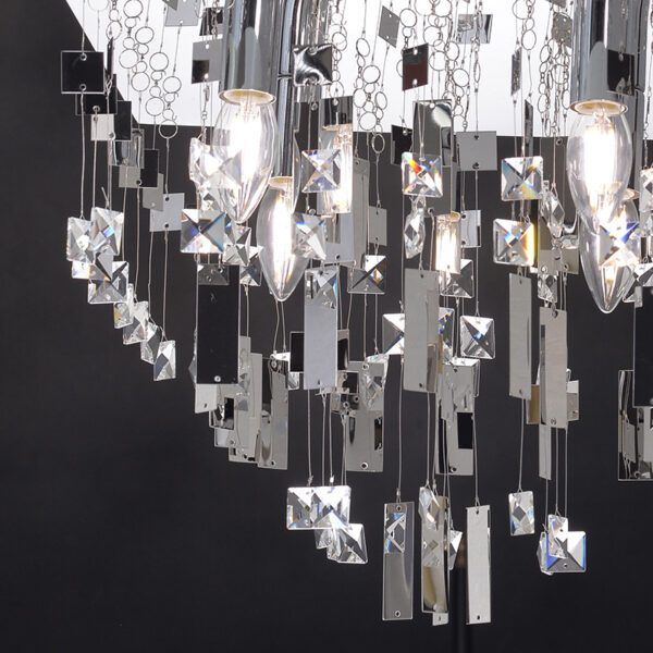 ACA DECOR   – Φωτιστικό Οροφής 3ΧΕ14 Χρώμιο Μέταλλο Φ35ΧΗ32,5cmM