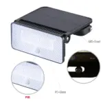 Ηλιακός Προβολέας LED 12W 1600lm 4000K IP65 με Ανιχνευτή Κίνησης Μαύρος ACA – STORM1240