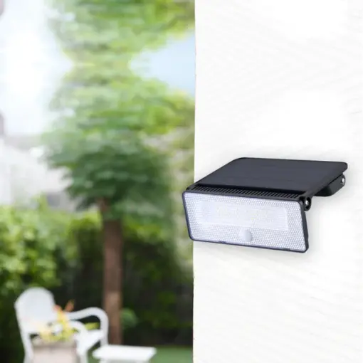 Ηλιακός Προβολέας LED 12W 1600lm 4000K IP65 με Ανιχνευτή Κίνησης Μαύρος ACA – STORM1240