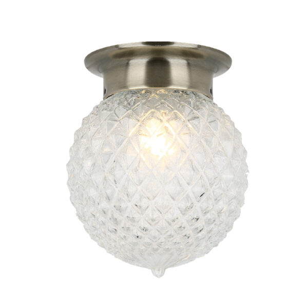 Επιτοίχιο Φωτιστικό 1ΧΕ27 Διάφανο Γυαλί + Μπρονζέ Μέταλλο ACA DECOR  – SU0606CB