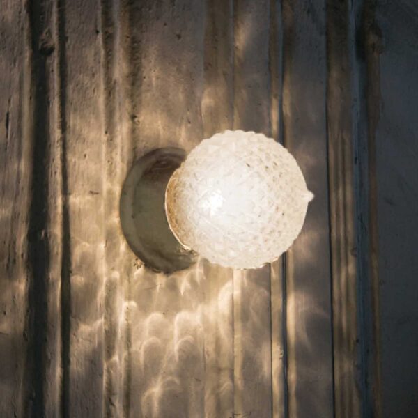 Επιτοίχιο Φωτιστικό 1ΧΕ27 Διάφανο Γυαλί + Μπρονζέ Μέταλλο ACA DECOR  – SU0606CB