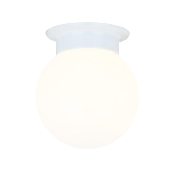 Επιτοίχιο Φωτιστικό 1ΧΕ27 Λευκό Γυαλί+Λευκό Μέταλλο ACA DECOR   – SU0608WW