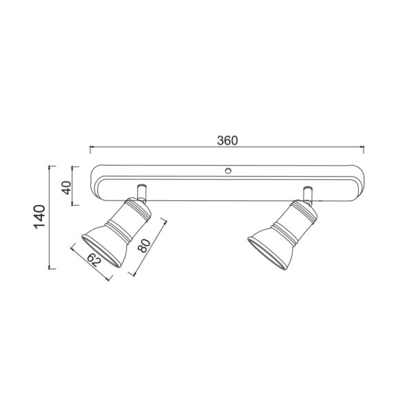 Επίτοιχο Φωτιστικό 2ΧGU10 Λευκό Αντικέ Μεταλλικό ACA DECOR – SU282PAW