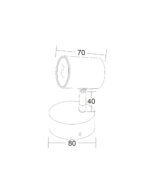 ΣΠΟΤ  ΜΑΥΡΟ ΜΑΤ 1ΧGU10 ORFEAS ACA DECOR – SUH1891PB 