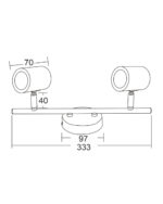 ΣΠΟΤ ΜΑΥΡΟ ΜΑΤ 2ΧGU10 ORFEAS ACA DECOR – SUH1892TB