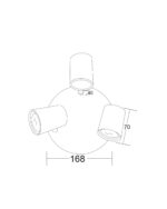 ΣΠΟΤ ΡΟΖΕΤΑ ΜΑΥΡΟ ΜΑΤ 3ΧGU10 ORFEAS ACA DECOR – SUH1893PB