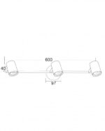 ΣΠΟΤ ΜΑΥΡΟ ΜΑΤ 3ΧGU10 ORFEAS ACA DECOR – SUH1893TB