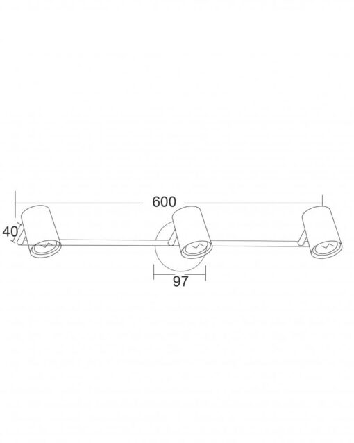 ΣΠΟΤ ΜΑΥΡΟ ΜΑΤ 3ΧGU10 ORFEAS ACA DECOR – SUH1893TB