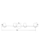Σποτ IIII Μαύρο ΜΑΤ 4ΧGU10 ACA DECOR  – SUH1894TB