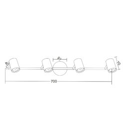 Σποτ IIII Μαύρο ΜΑΤ 4ΧGU10 ACA DECOR  – SUH1894TB