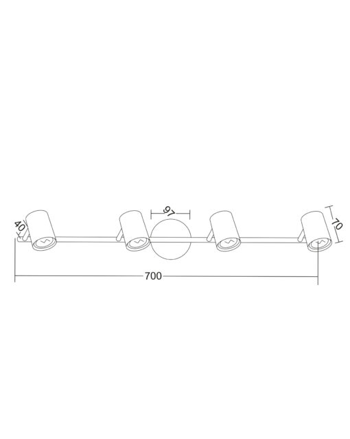 Σποτ IIII Μαύρο ΜΑΤ 4ΧGU10 ACA DECOR  – SUH1894TB
