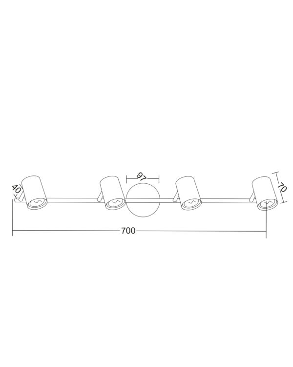 Σποτ IIII Μαύρο ΜΑΤ 4ΧGU10 ACA DECOR  – SUH1894TB