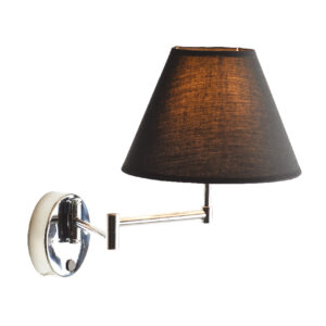 Απλίκα τύπου Ξενοδοχείου με Μαύρο Καπέλο 1xΕ27 ACA DECOR  – SUWB01B