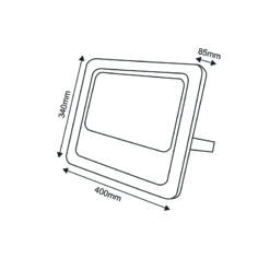 LED Ηλιακός Προβολέας 300W ACA 120° Αδιάβροχος IP66 6000K – SV30060