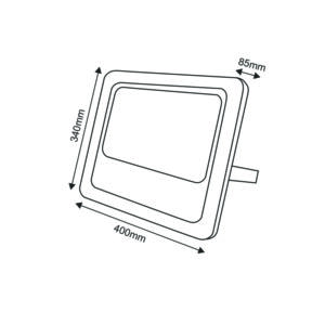 LED Ηλιακός Προβολέας 300W ACA 120° Αδιάβροχος IP66 6000K – SV30060