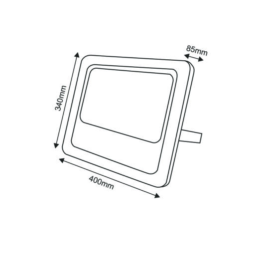 LED Ηλιακός Προβολέας 300W ACA 120° Αδιάβροχος IP66 6000K – SV30060