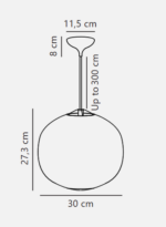 DFTP  Navone Κρεμαστό Φωτιστικό με Λευκό Γυαλί Φ30 E27 – 2220443001