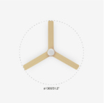 Faro Barcelona PUNT TUB M Ø1300MM WHITE 3 LIGHT W. BLADES – 33829FR