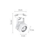 InLight Σποτ Ράγας Λευκό 1XGU10 D:8cmX14cm (T00700-WH)