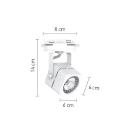 InLight Σποτ Ράγας Λευκό 1XGU10 D:8cmX14cm (T00700-WH)