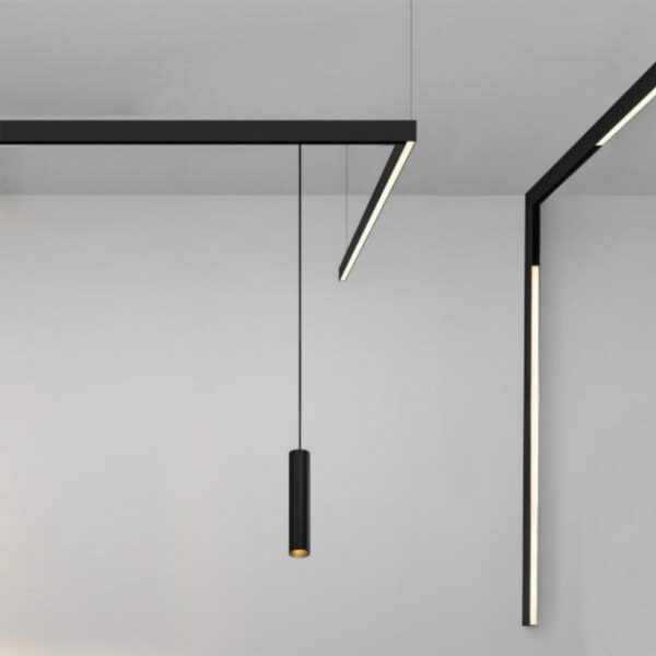 InLight Κρεμαστό φωτιστικό LED 5W 3000K για μαγνητική ράγα σε μαύρη απόχρωση D:4,5cmX30cm (T02301-BL)