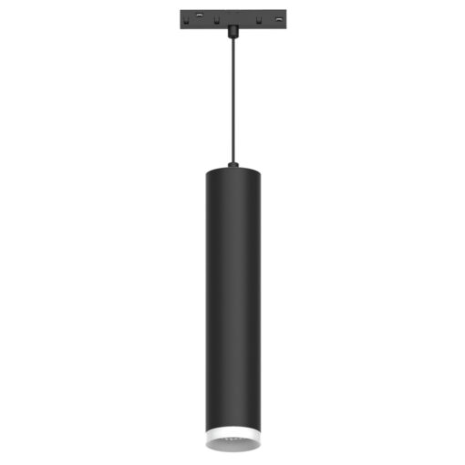 InLight Κρεμαστό φωτιστικό LED 10W 4000K για μαγνητική ράγα σε μαύρη απόχρωση D:6cmX30cm (T02402-BL)