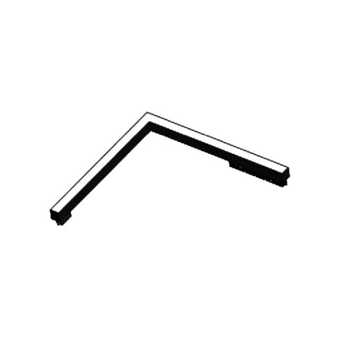 InLight Γραμμικό φωτιστικό γωνία LED 24W 3000K για μαγνητική ράγα σε μαύρη απόχρωση D:30cmX30cm (T05701-BL)