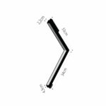 InLight Γραμμικό φωτιστικό γωνία LED 24W 4000K για μαγνητική ράγα σε μαύρη απόχρωση D:30cmX30cm (T05802-BL)
