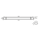 LED Γραμμικό Στεγανό Φωτιστικό 132cm 36W ACA 3180lm 120° 4000K IP66 – TETE3640