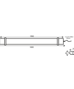 LED Γραμμικό Στεγανό Φωτιστικό 156cm 70W ACA 7000lm 120° 6500K IP66 – TETE7065