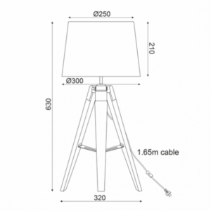 ΕΠΙΤΡΑΠΕΖΙΟ ΦΩΤΙΣΤΙΚΟ 1ΧΕ27 ΞΥΛΟ+ΜΑΥΡΟ ΑΜΠΑΖΟΥΡ+ΟΡΕΙΧΑΛΚΟ ΜΕΤΑΛΛΟ Φ30XH65CM MOUSSE ACA DECOR  – TF17701TBBB