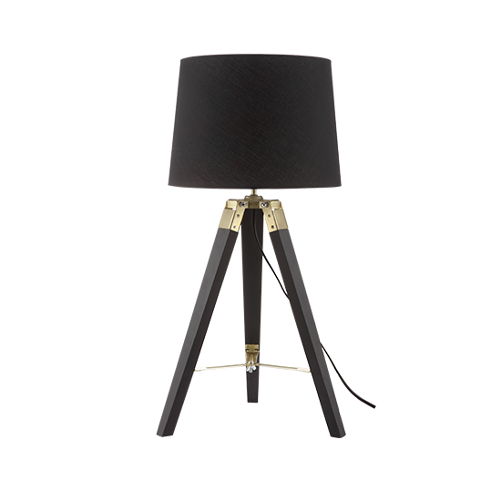 ΕΠΙΤΡΑΠΕΖΙΟ ΦΩΤΙΣΤΙΚΟ 1ΧΕ27 ΞΥΛΟ+ΜΑΥΡΟ ΑΜΠΑΖΟΥΡ+ΟΡΕΙΧΑΛΚΟ ΜΕΤΑΛΛΟ Φ30XH65CM MOUSSE ACA DECOR  – TF17701TBBB