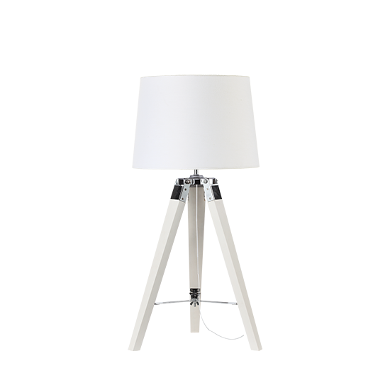 ΕΠΙΤΡΑΠΕΖΙΟ ΦΩΤΙΣΤΙΚΟ 1ΧΕ27 ΞΥΛΟ+ΛΕΥΚΟ ΑΜΠΑΖΟΥΡ+ΧΡΩΜΙΟ ΜΕΤΑΛΛΟ Φ30XH65CM MOUSSE ACA DECOR  – TF17701TWCW