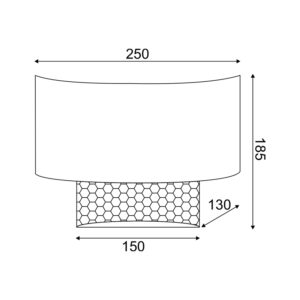 ΕΠΙΤΟΙΧΟ Φ/Σ 1ΧΕ14 NISYROS ΒΕΡΑΜΑΝ ΥΦΑΣΜΑ+ΨΑΘΑ ΡΑΤΑΝ 25Χ18Χ13CM ACA – TF20831WG