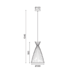 ΚΡΕΜΑΣΤΟ ΦΩΤΙΣΤΙΚΟ 1ΧΕ27 BAMBOO D30XH154CM SERIFOS ACA DECOR  – TF661P30BO