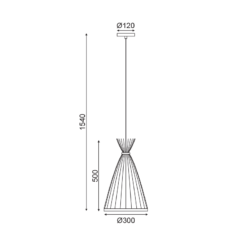 ΚΡΕΜΑΣΤΟ ΦΩΤΙΣΤΙΚΟ 1ΧΕ27 BAMBOO D30XH154CM SERIFOS ACA DECOR  – TF661P30BO