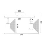 ΕΠΙΤΟΙΧΟ Φ/Σ 2ΧΕ14 PALOMA ΜΑΥΡΟ ΜΕΤΑΛΛΙΚΟ 32X13X19CM ACA – TNK2832SB